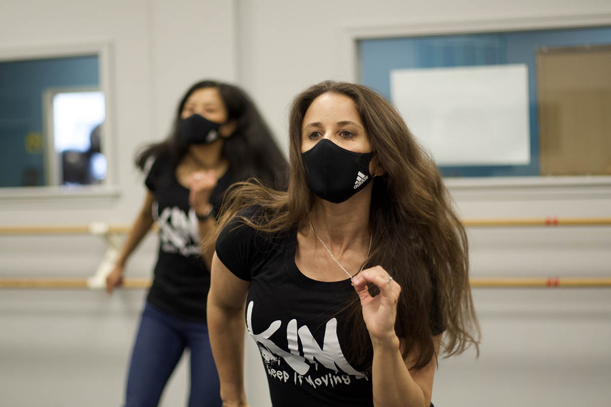 Kim Dolan in a dance class